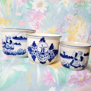 Vintage Delft Nesting Bowls